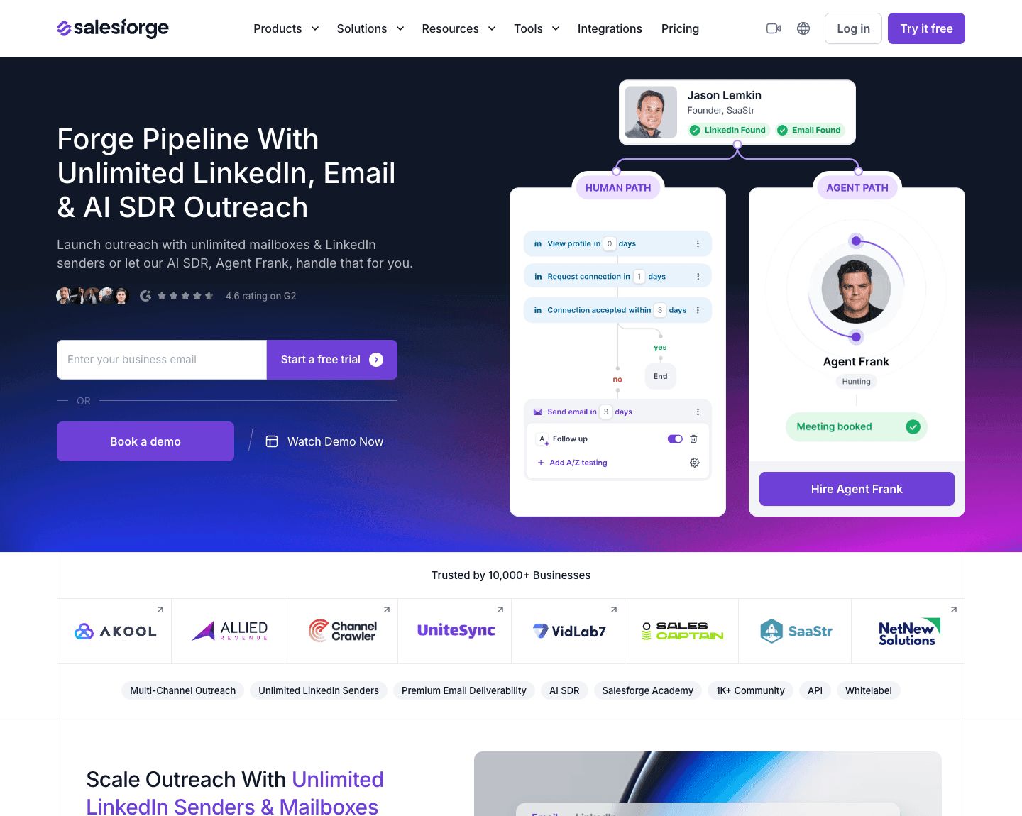 Salesforge homepage