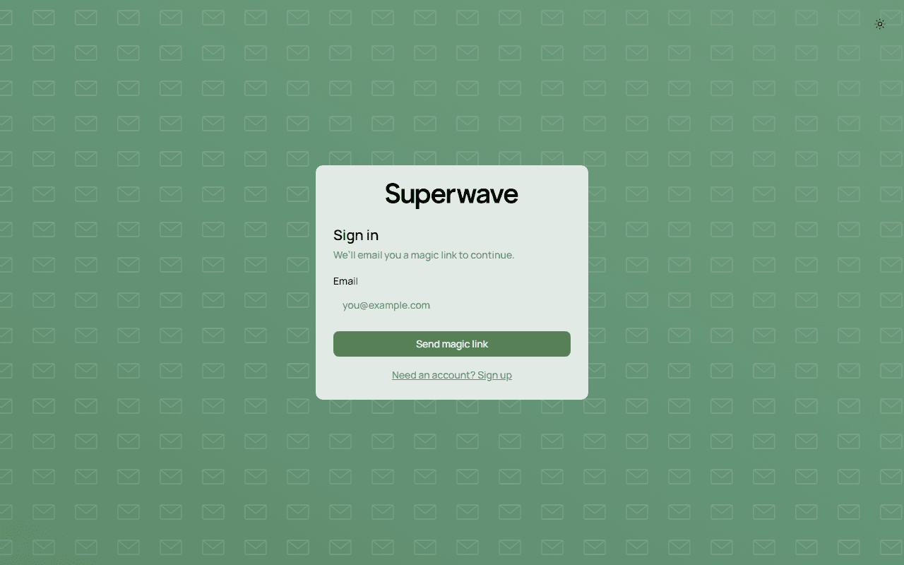 SuperWave homepage
